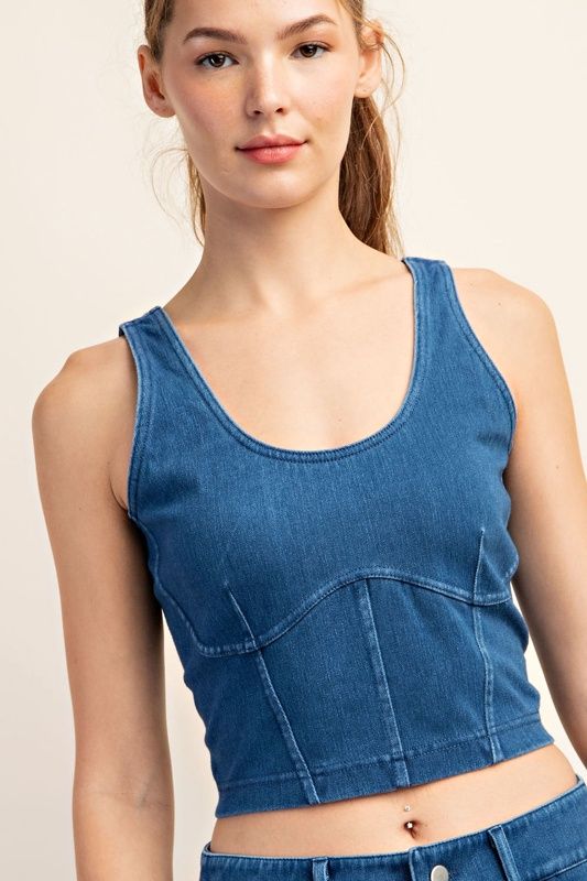 Jolene denim top