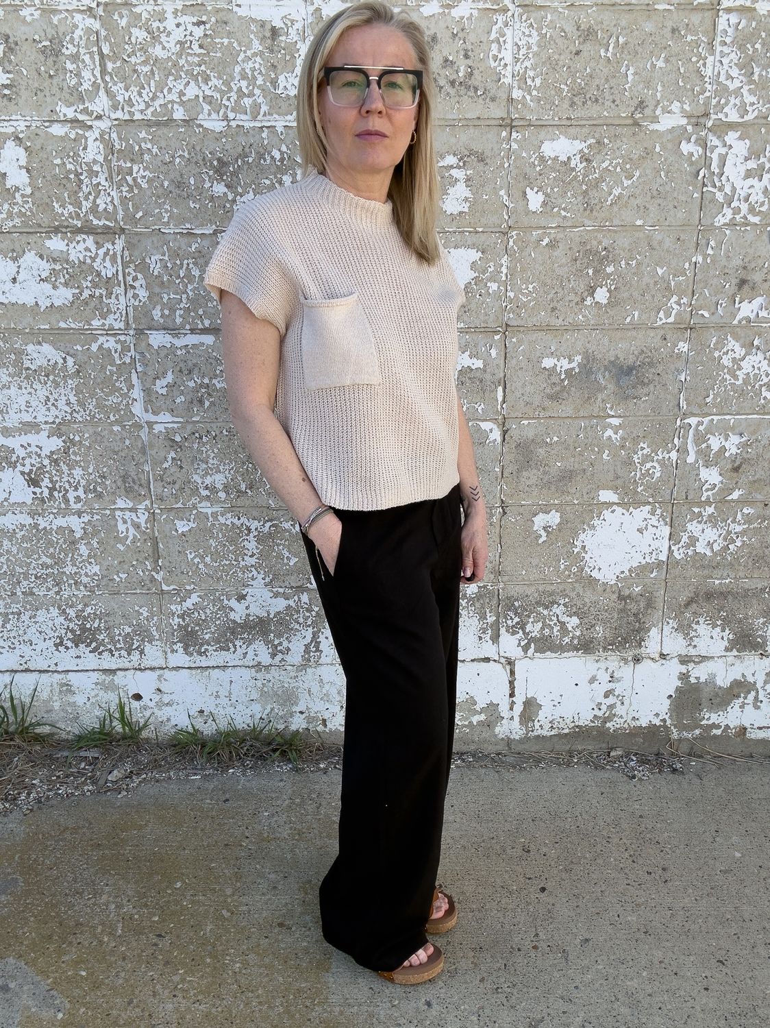 Linden drop shoulder top
