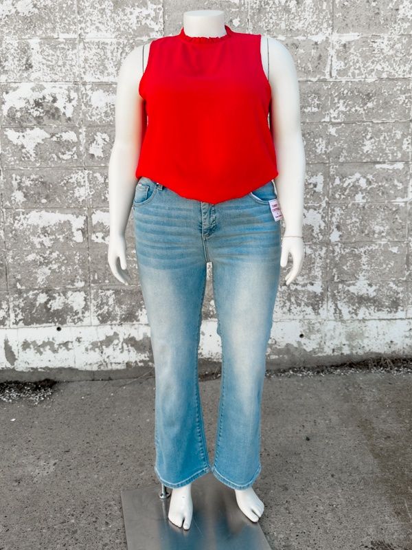 Leni high neck ruffle tank