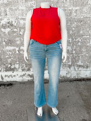 Leni high neck ruffle tank