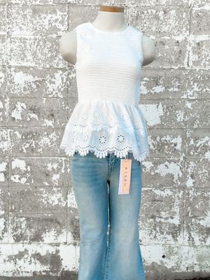 Jaxyn Eylet peplum top