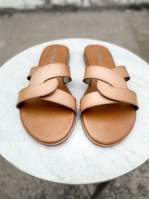 Camille Woven Cross-Strap Sandals