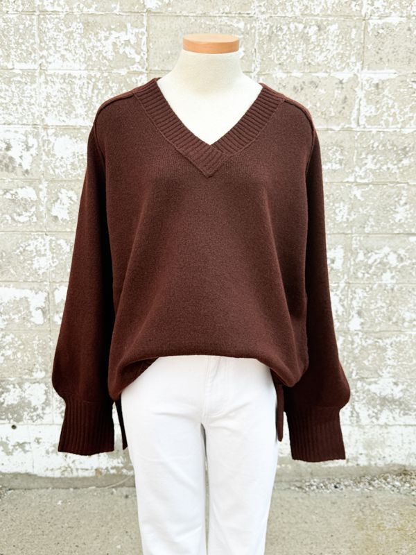 Mocha Muse V-Neck Sweater