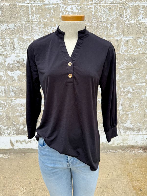 Heidi button blouse