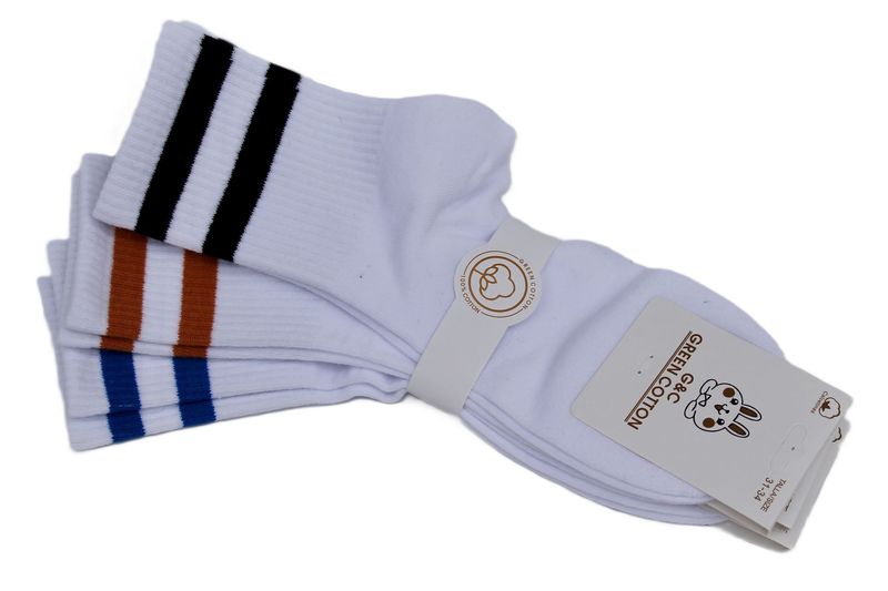 Pack calcetines altos niño/niña franjas  varios colores