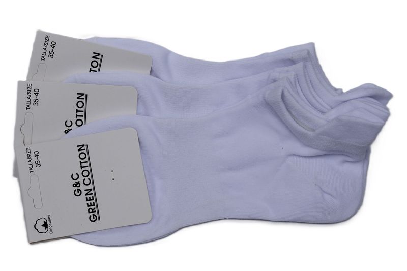 Pack calcetines tobilleros blanco Niño/Mujer