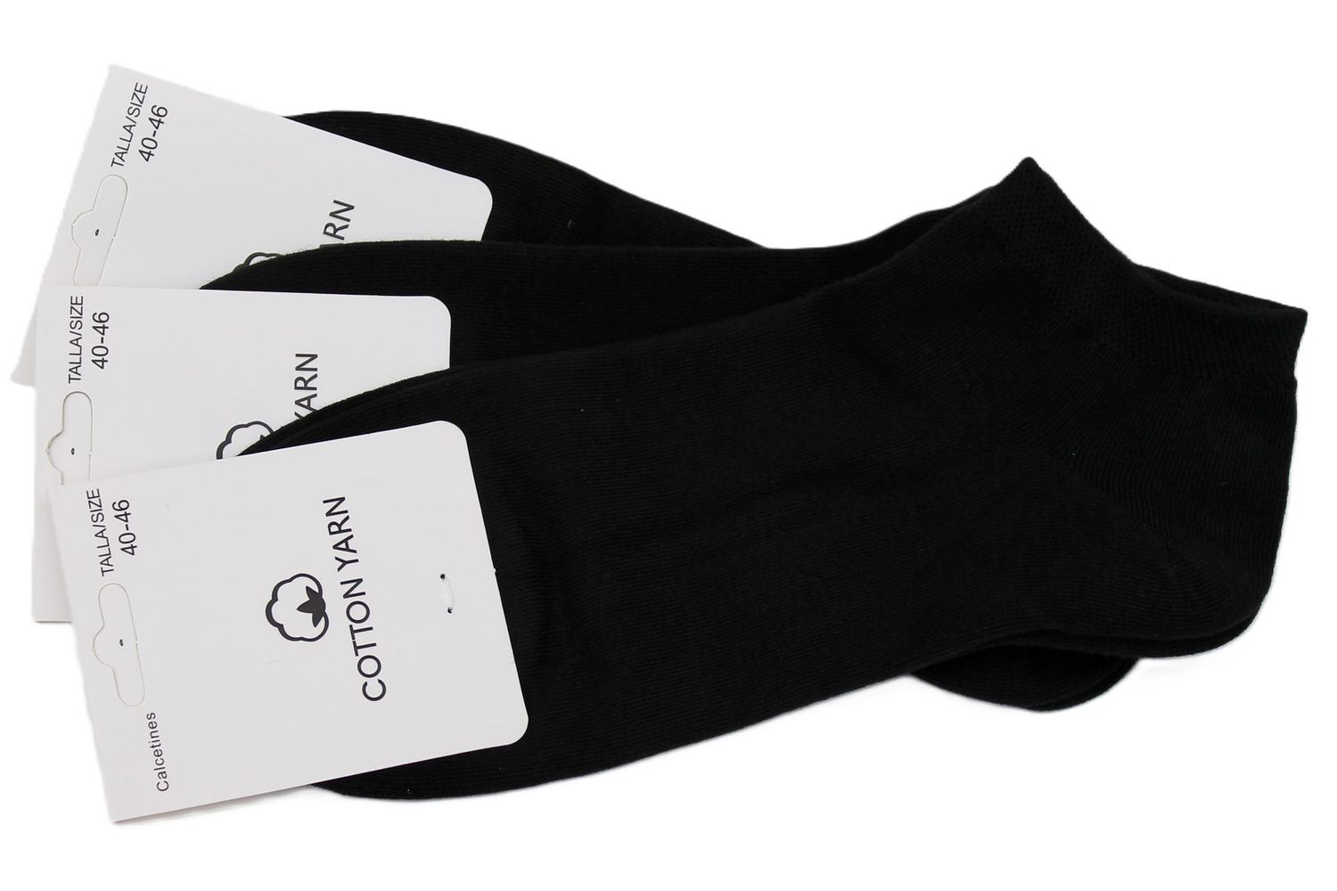 Pack calcetines tobilleros hombre Negro
