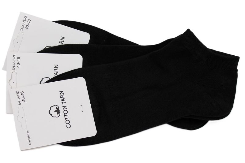 Pack calcetines tobilleros hombre Negro
