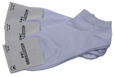 Pack calcetines tobilleros blanco Hombre