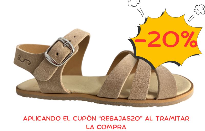 Flexinens – Sandalia mujer serraje arena 5760-LI