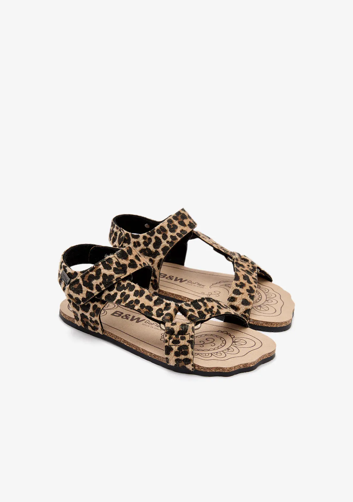 Sandalias B&W Barefoot Goflex Leopardo BWSH414002