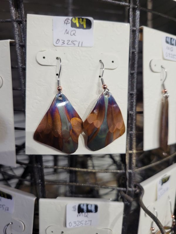 abstract wing earring