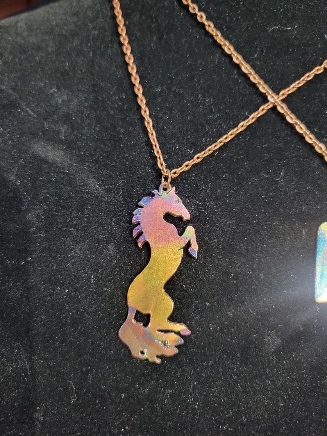 rearing horse necklace