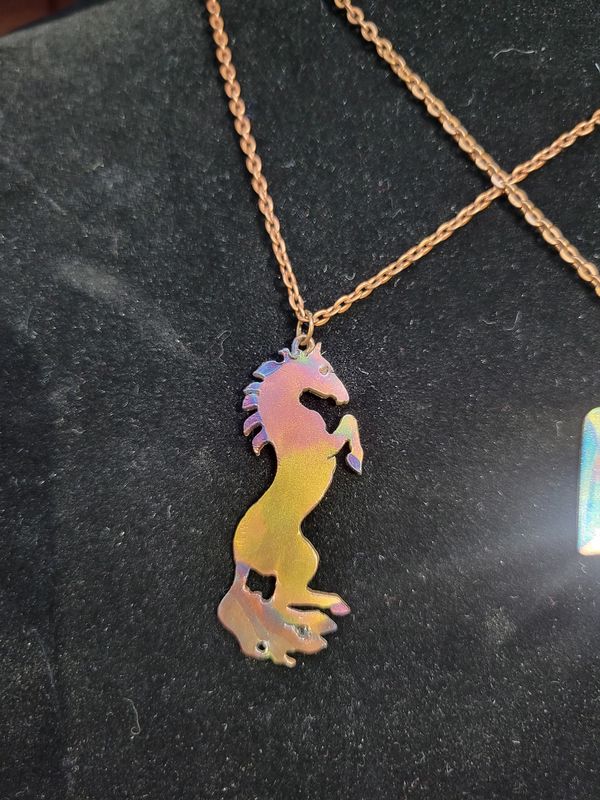 rearing horse necklace