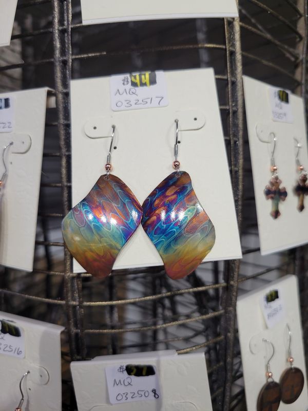 abstract earring &quot;unfurled&quot; 1
