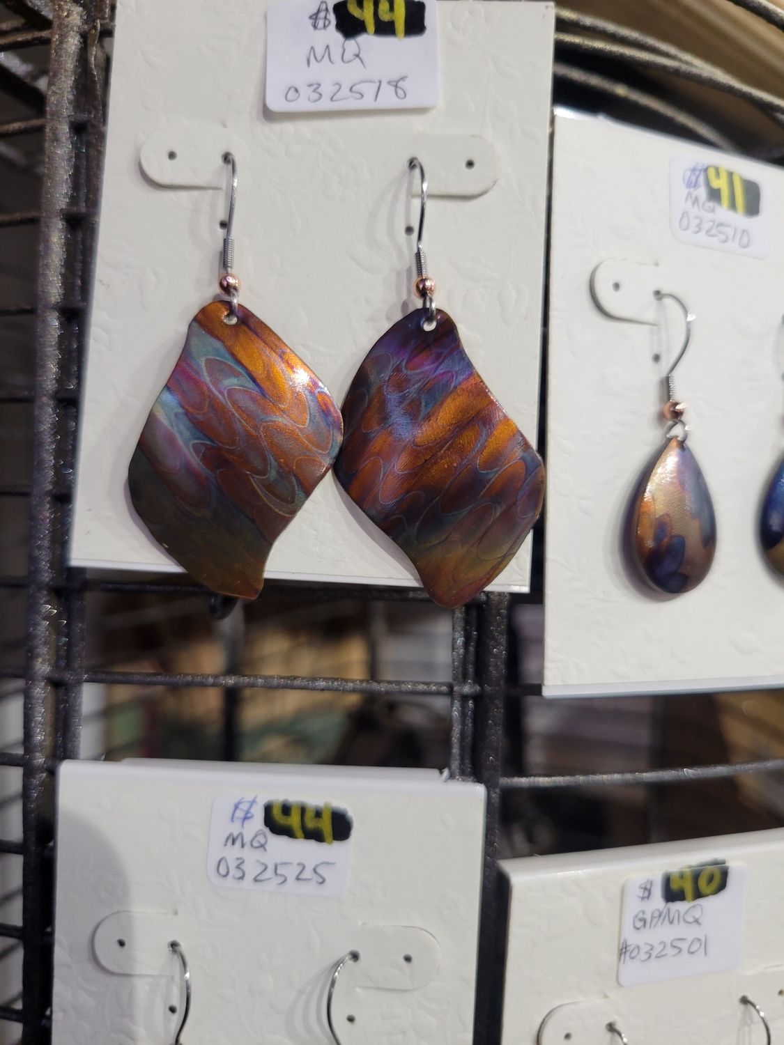 abstract earring &quot;unfurled&quot;
