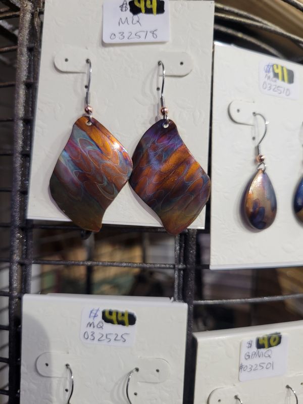 abstract earring &quot;unfurled&quot;