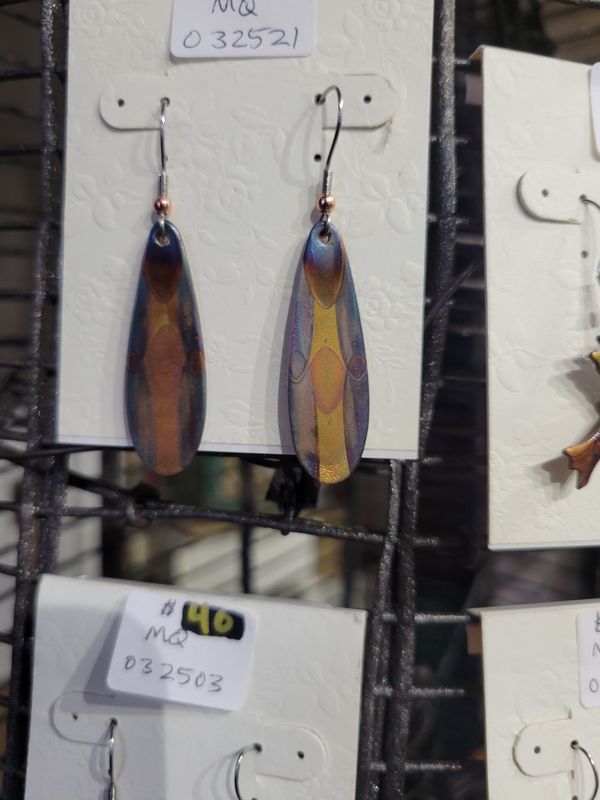1 1/2&quot; teardrop earring &quot;surfboard&quot; 1