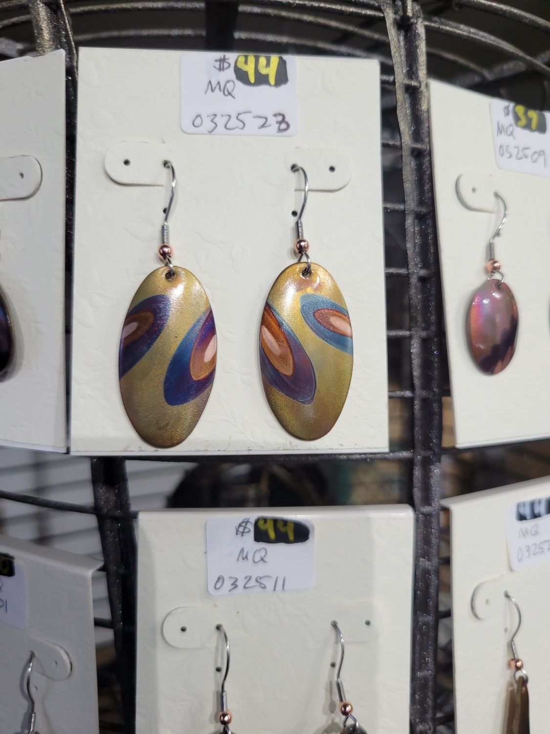 long oval earring