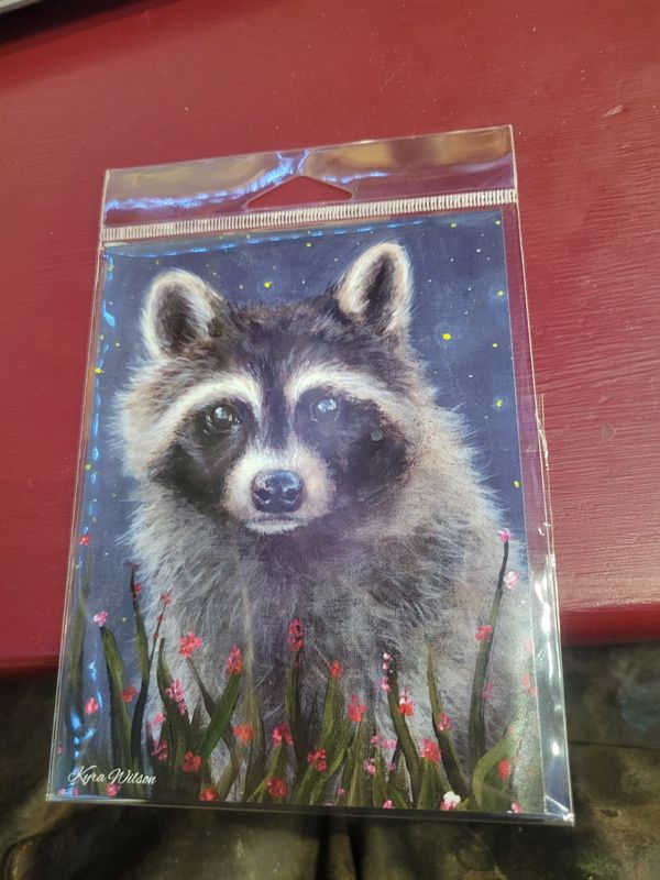 Spring Raccoon Magnet