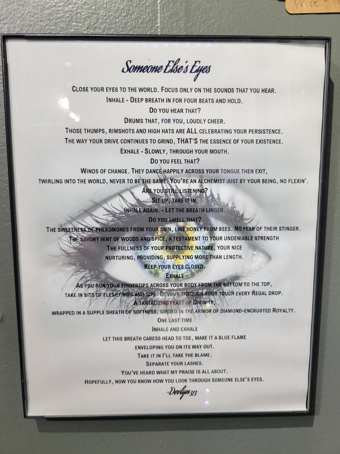 Someone else&#39;s eyes