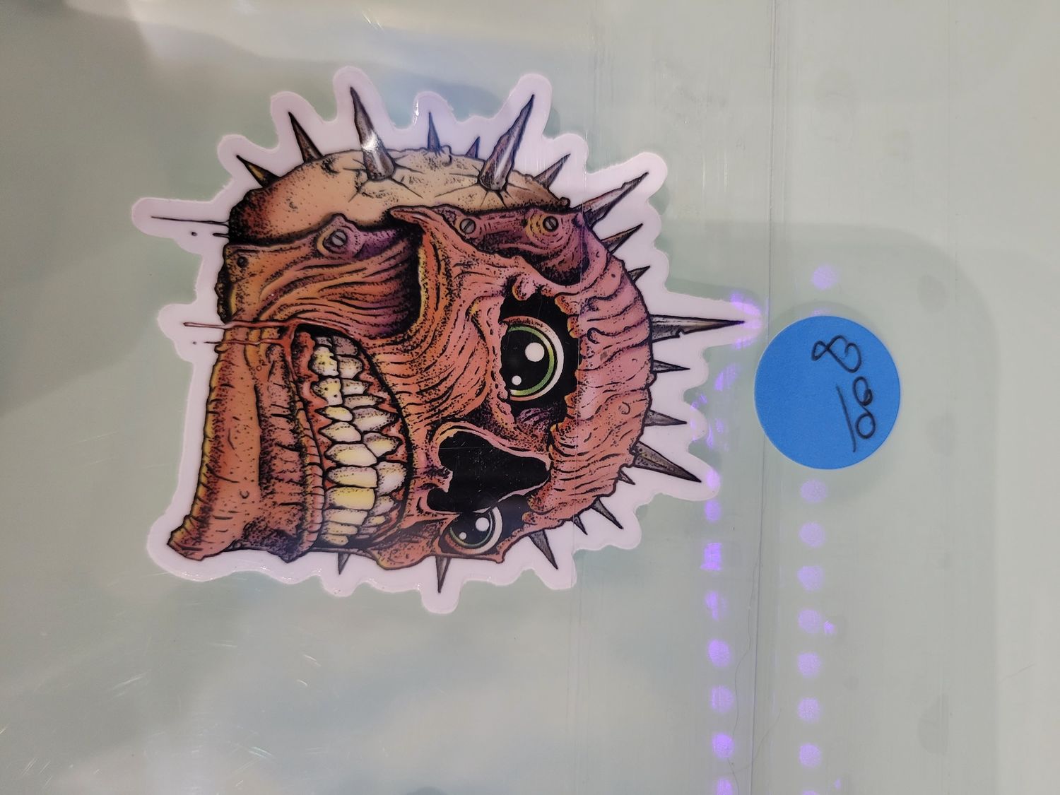 Skull w/spikes sticker