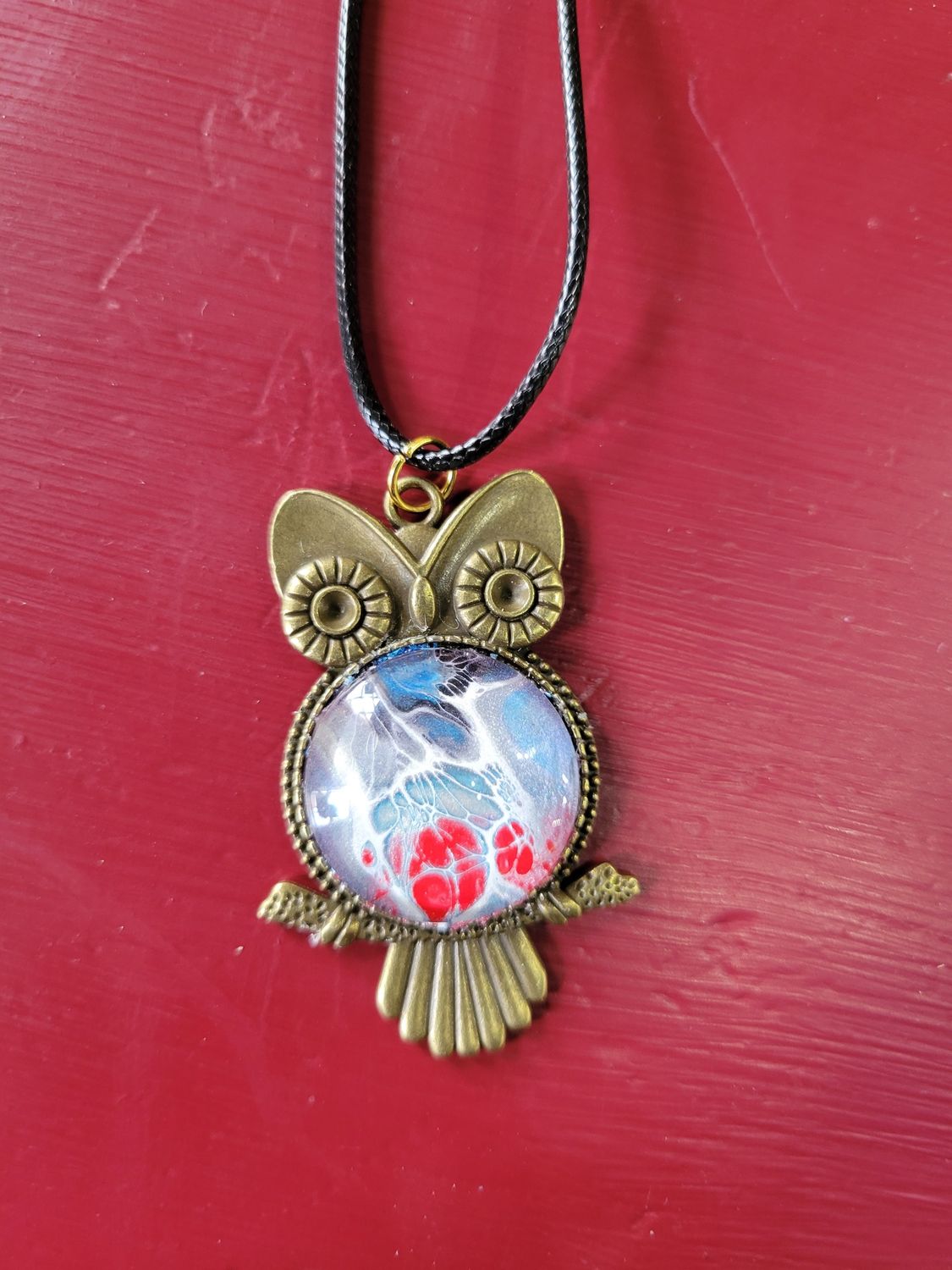 Owl Acrylic Bloom Necklace 1