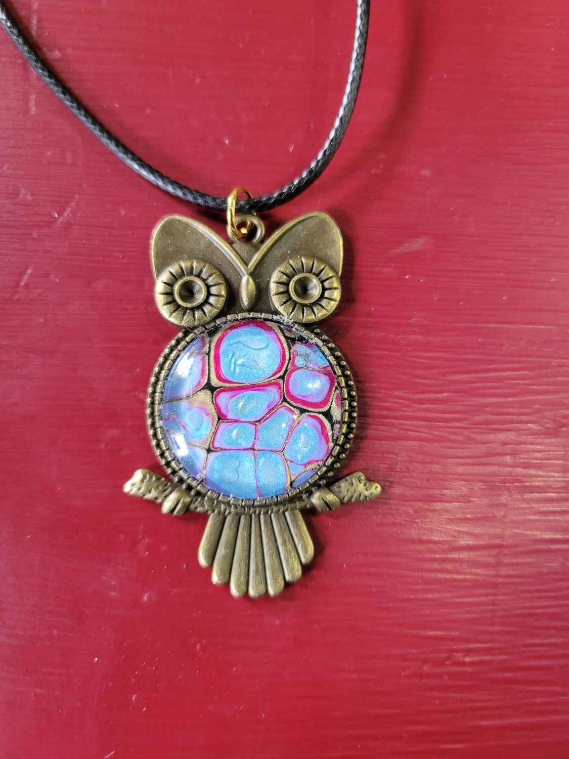 Owl Acrylic Bloom Necklace 3
