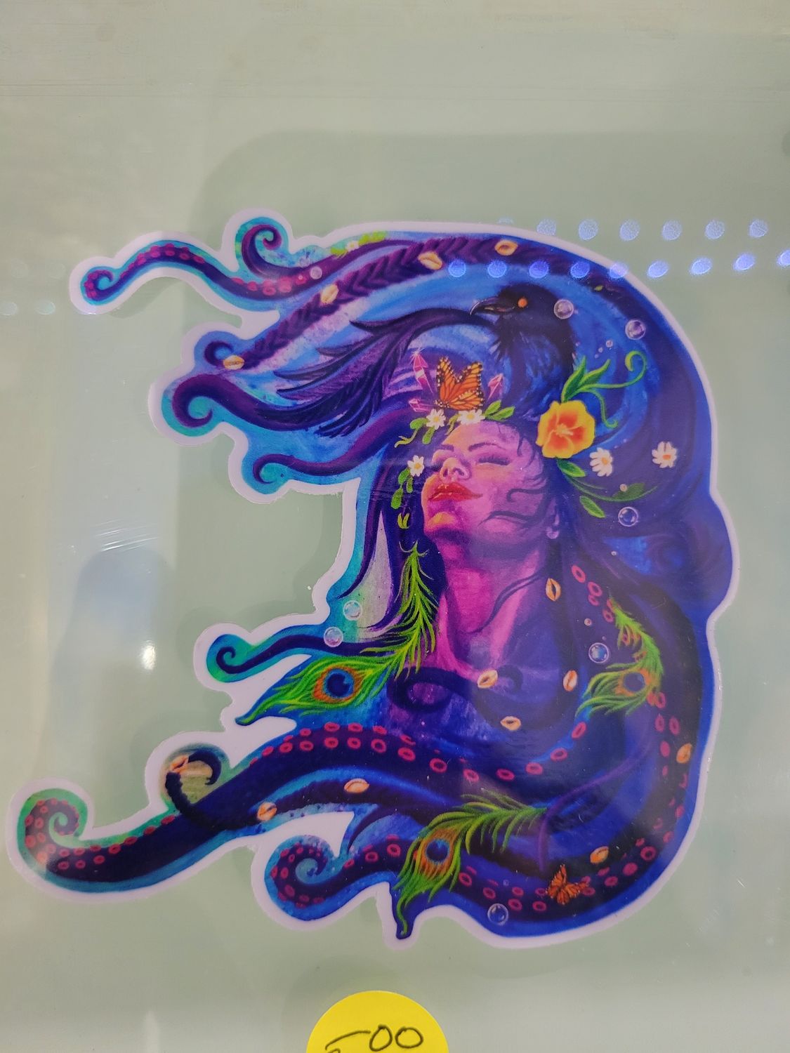 Blue Haired Lady Sticker