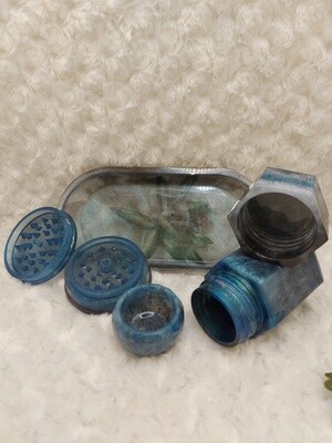 4pc 420 Herb Plant Grinder Set- Epoxy Resin