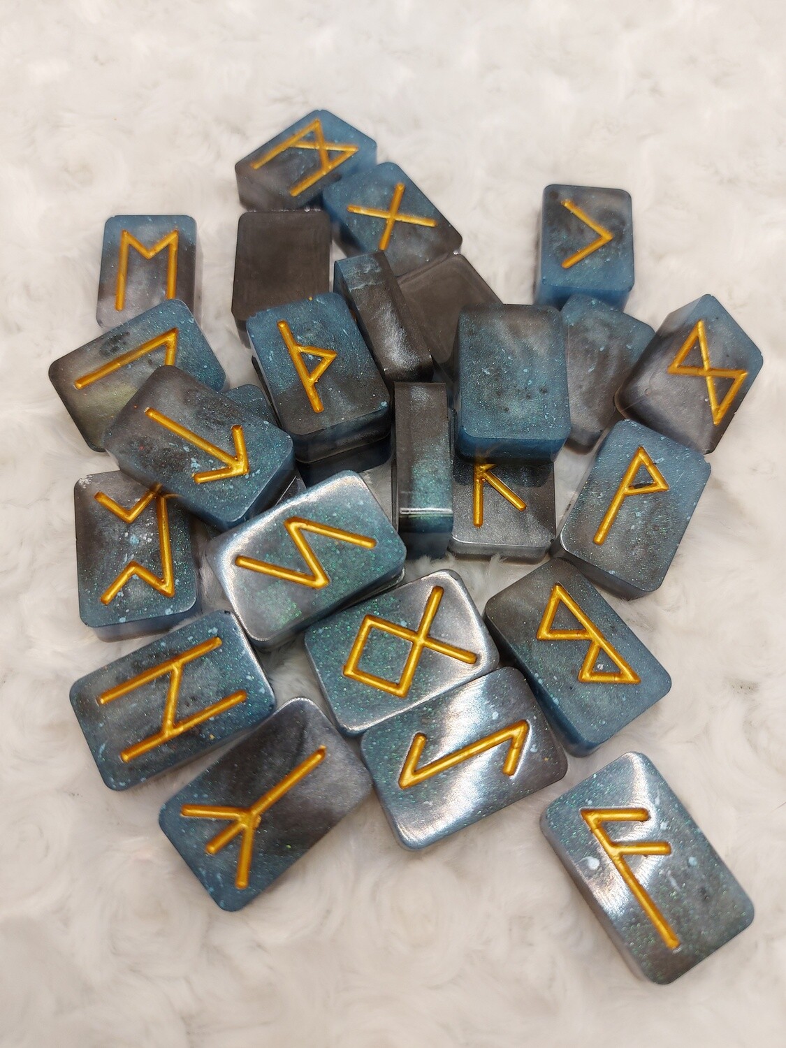 Elder Futhark Runes Set - Epoxy Resin