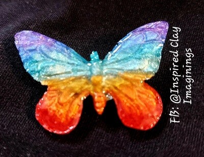 Butterfly Rainbow Pride - Epoxy Resin
