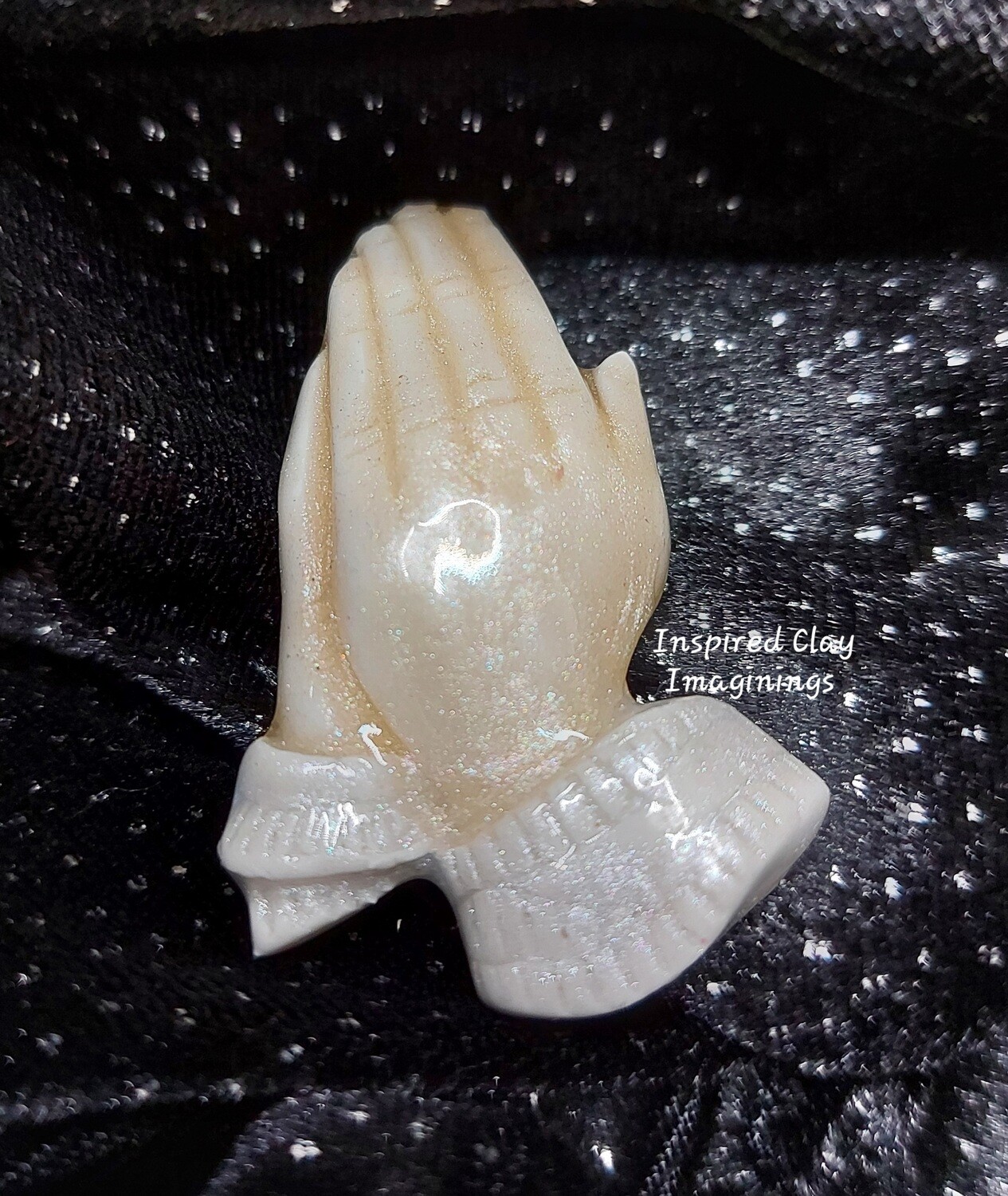 Praying Hands Broach - Polymer - Epoxy Resin