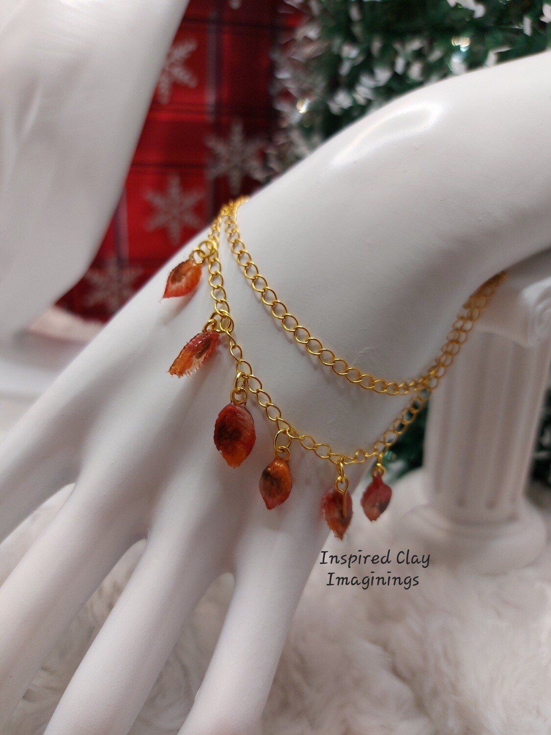 Autumn Falling Leaves Bracelet - Epoxy Resin
