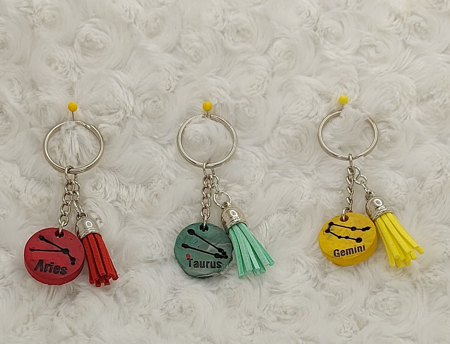 Zodiac Constellation Keychains - Polymer - Resin