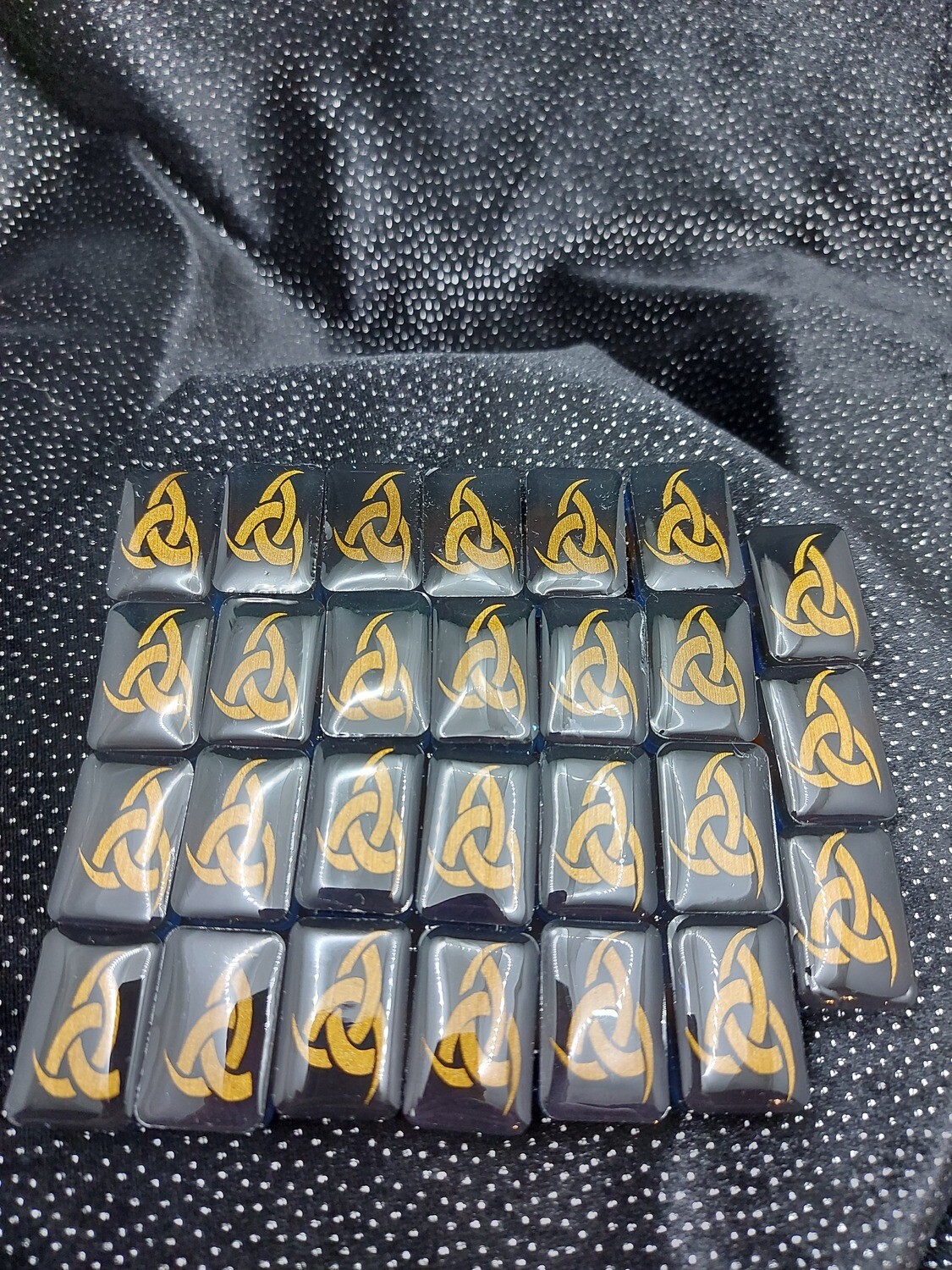 Odin - Triple Horned - Norse Pagan - Elder Futhark Runes Set - Epoxy Resin