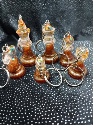 Western - International Chess Men - Chess Board - Keychain - Epoxy Resin