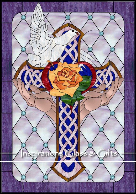 Easter Dove on Celtic Cross