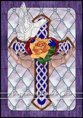 Easter Dove on Celtic Cross