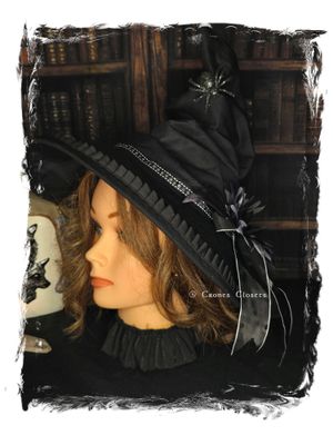 Black Daisy Witch Fairy Style Hat