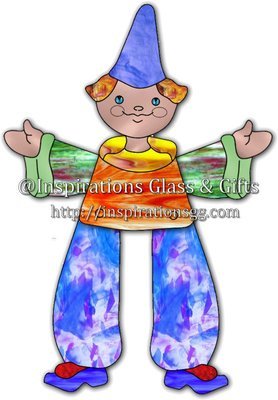 2D Jointed Pull Toy: Clown