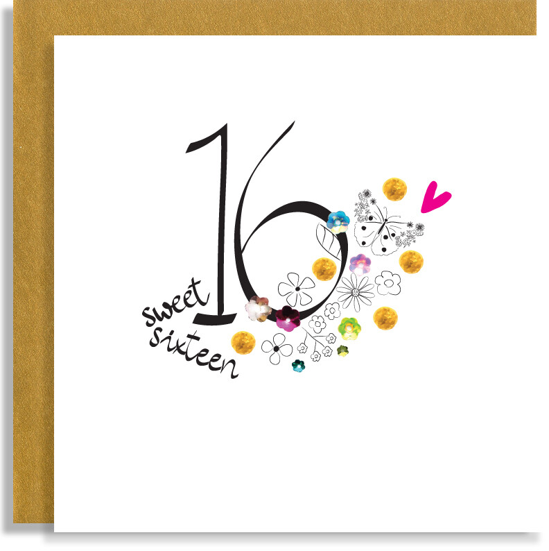 16th 18th 21st 30th 40th 50th 60th 70th 80th 90th Milestone Age Birthday Card - Contemporary Handmade Card - Large Birthday Number Card - Personalised Card