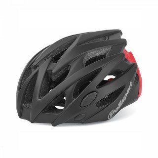 HELM INMOLD TWIG ZWART/ROOD MAAT MEDIUM 55-58CM IN DOOS