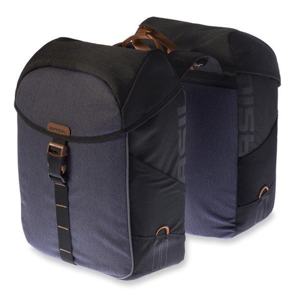 Basil Miles Dubbele Fietstas 34l Black Slate