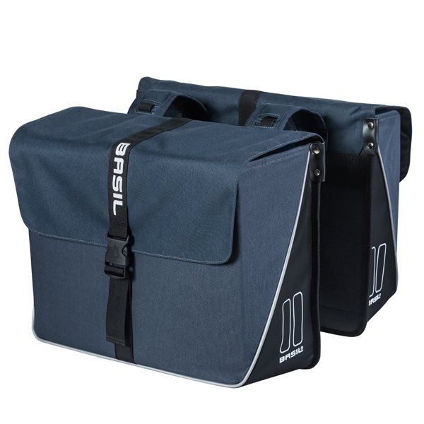 Basil Forte Dubbele Fietstas 35l Navy Blauw/zwart