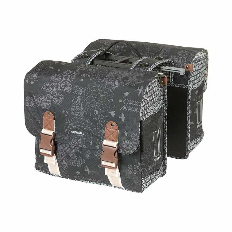 Basil Boheme Dubbele Fietstas Mik 35l Charcoal