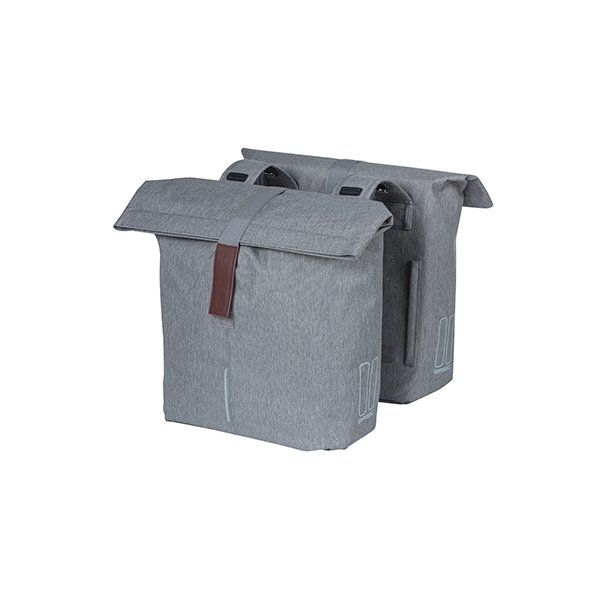 Basil City Dubbele Fietstas 28-32l Grey Melee