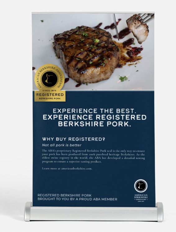 Retractable Table Sign