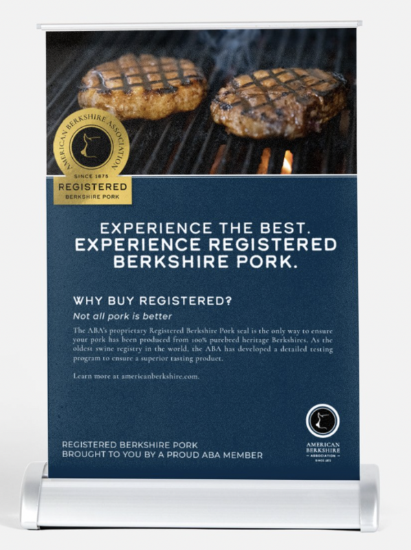 Retractable Table Sign - Grill