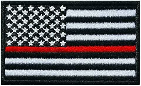 Thin Red Line Sew On Patch 2&quot; x 3&quot;